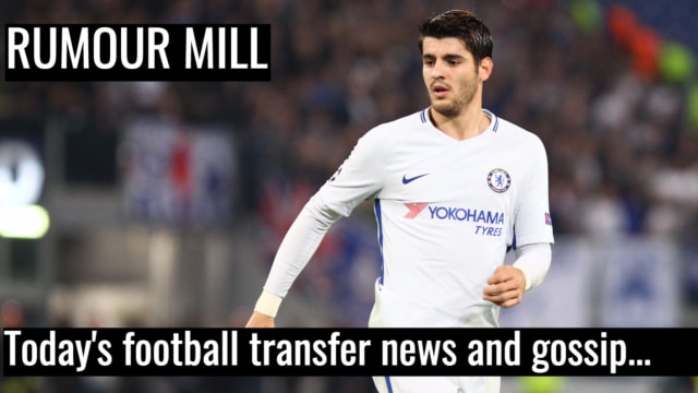 Today's football transfer news:  Borussia Dortmund want Chelsea striker Alvaro Morata | Spain left-back Jordi Alba wants to stay at Barcelona, despite interest from Tottenham | Juventus favourites to sign Russia midfielder Aleksandr Golovin, who is also a target for Arsenal, Chelsea and Barcelona | Aston Villa yet to receive any bids for midfielder Jack Grealish, despite links with Tottenham and Liverpool | Wayne Rooney encouraged to join MLS side DC United by former England team-mate Steven Gerrard | Sevilla midfielder Ever Banega wants assurances from Unai Emery before agreeing to join Arsenal | Liverpool close to signing Lazio goalkeeper Thomas Strakosha | Maurizio Sarri busy putting together his Chelsea coaching squad even though manager Antonio Conte's future is yet to be resolved