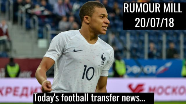 Today's football transfer news: Liverpool midfielder Fabinho trying to convince former Monaco team-mate Kylian Mbappe to join him at Anfield | Manchester City will sell Raheem Sterling next summer if the winger does not agree a new deal | Arsene Wenger is the top target for the Japan FA as they look for a new national manager | Chelsea want AC Milan and Italy goalkeeper Gianluigi Donnarumma if Thibaut Courtois leaves Stamford Bridge | Juventus defender Daniele Rugani will join Chelsea on a five-year contract | Willian wants to leave Chelsea | Valencia hope to sign Manchester United defender Timothy Fosu-Mensah on loan | Crystal Palace winger Wilfried Zaha has told club bosses that he wants to leave the club this summer, with Palace slapping a £70m price tag on the player