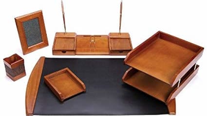 When it comes on adding great style and décor for corporate houses, the desk sets can do the best job. You can find different types of these sets in the market which fits well in the budget and can be ideal for all offices. They also come in different combinations and has been created by skilled experts.

The Leather desk sets are made with rich authentic leather and can be found in different colors. It adds a unique touch to the whole office décor and comes in different designs and styles. You can get soft, classic or round desk sets made of high-quality leather. They are best for all and can place in meeting rooms or conference halls.