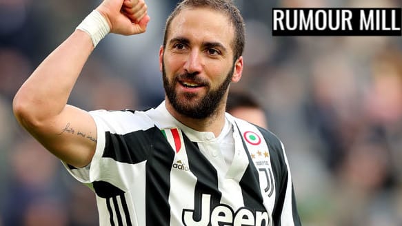 Today's football transfer news: Chelsea face race against time to complete loan deal for Juventus striker Gonzalo Higuain | Arsenal could allow Aaron Ramsey to join Juventus this month if they can finalise loan deals for Barcelona midfielder Denis Suarez and Colombian playmaker James Rodriguez | Manchester United will not let Eric Bailly to move to Arsenal on loan | Real Madrid lining up £90m summer move for Juventus forward Paulo Dybala | Rafael Benitez to quit Newcastle United unless the club make the two signings the manager asked | Barcelona on the verge of beating Manchester City and PSG to the signing of Ajax midfielder Frenkie de Jong | Chelsea defender Cesar Azpilicueta's place could be under threat with manager Maurizio Sarri interested in Napoli right-back Elseid Hysaj | Manchester United face stiff competition from Tottenham for the signing of PSV Eindhoven winger Steven Bergwijn | Newcastle United make £4.3m bid to sign winger Gelson Martins on loan from Atletico Madrid | Mario Balotelli agrees to join Marseille from Nice on a six-month deal | PSG have made an offer for Everton's Senegalese midfielder Idrissa Gueye