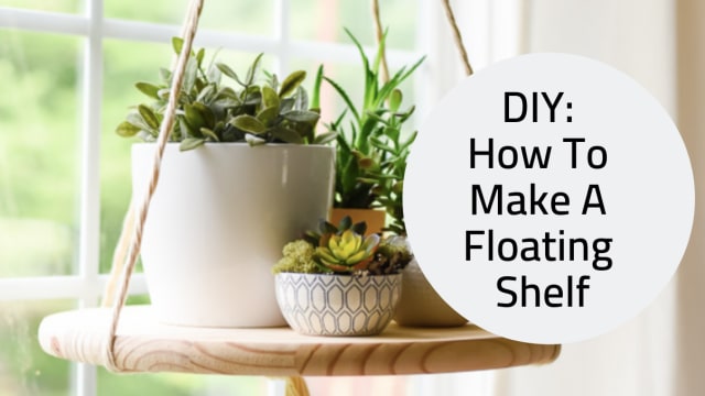 This floating shelf is quite the feat of magic! It's super easy, we'll show you how!