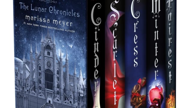The Lunar Chronicles is a four-book sci-fi romance series by Marissa Meyer. This quiz features Cinder, Scarlet, Cress, Kai, Wolf, Thorne, Iko, Winter, Jacin, and Levana.