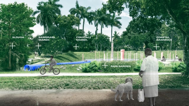 A design contest to re-imagine the future of properties that are prone to flooding came up with the Good Neighbor Park.