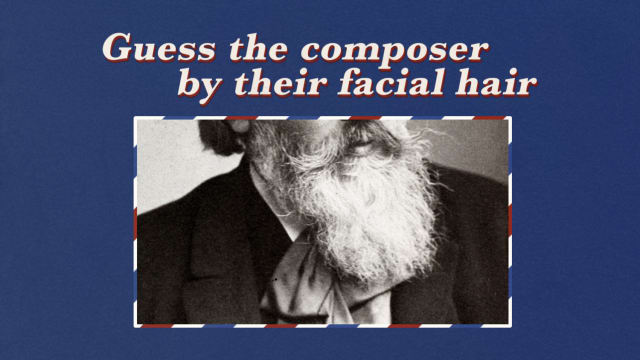 Think you know classical composers? Can you guess them by their facial hair?