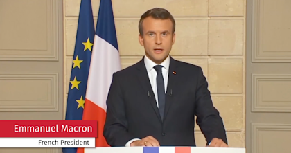 French Pres. Emmanuel Macron Welcomes Americans With Open ...