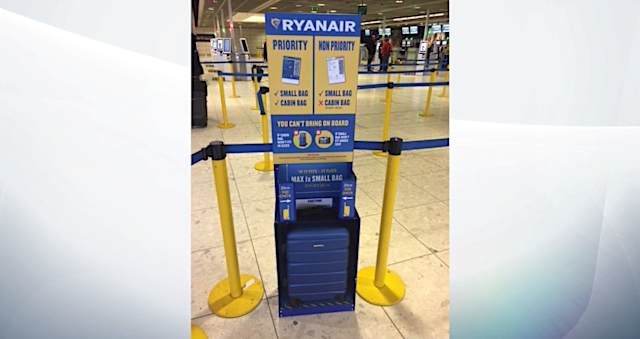 ryanair non priority bag size