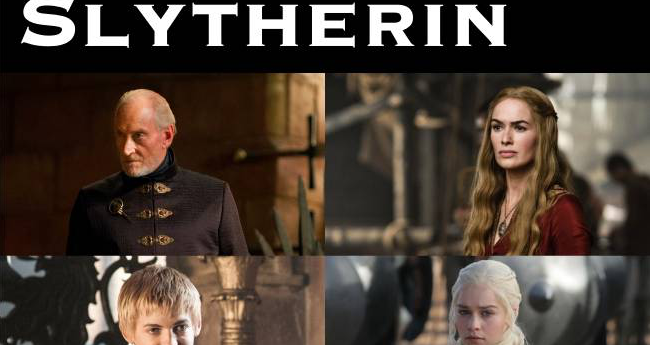 If Game of Thrones characters were in Hogwarts Houses