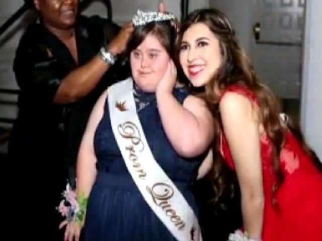 I was, like, ‘Oh, my gosh!’ So there is a picture of her and her sash and the tiara — I was, like, ‘Wow, Abby’s the prom queen!’ That’s amazing.