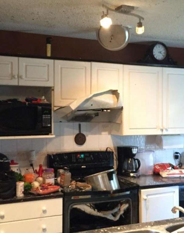 That's the top there, stuck in the roof.