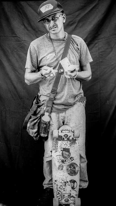 A surfer born in San Diego, Estrada currently lives in Tijuana, but goes to rehab once each week in San Diego for a heroin addiction.