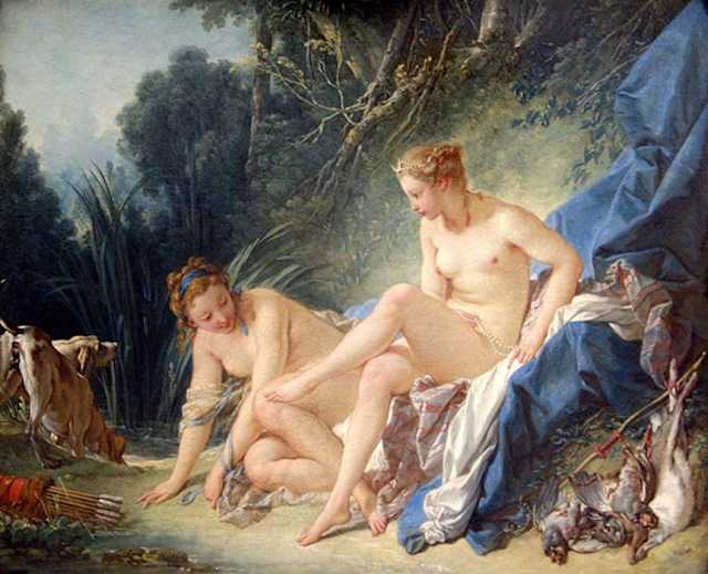‘Diana después del baño’, óleo de François Boucher (1742), Museo del Louvre.-
