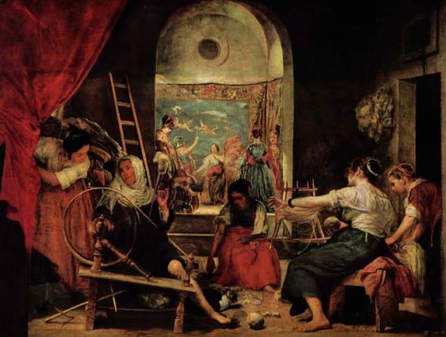 En la foto: Diego Velázquez. Las Hilanderas. 1657.