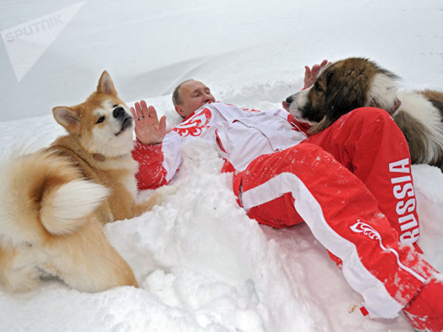 Actually he is a well-known dog lover.