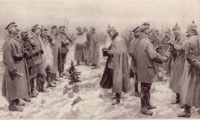 No Natal de 1914, a Primeira Guerra foi interrompida. E ambos os lados celebraram juntos B2ez0cekx1eckzjutd1g
