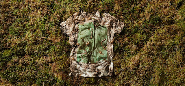 Vollebak is making a t-shirt entirely from plant and algae materials.  The entire t-shirt breaks down into “worm food” in three months. The t-shirt is made from eucalyptus and beech trees, taken from sustainably managed forests. The wood is then chipped and pulped into a fibre. The ink used in the design is made from algae grown in bioreactors.   READ MORE. 