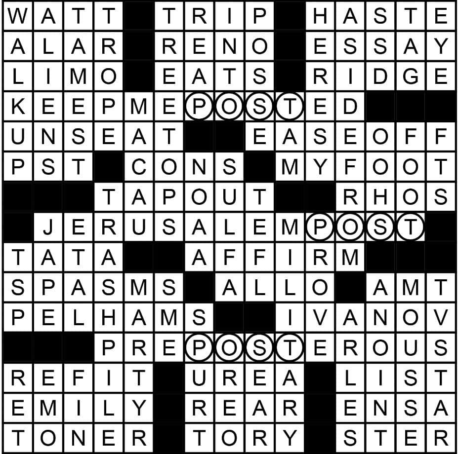 Jerusalem Post Crossword Puzzle - Yes, we... - The Jerusalem Post