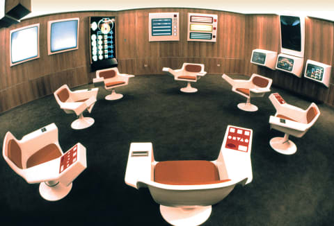 La sala de operaciones del Cybersyn 