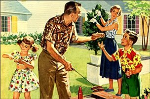 In the 1950's, the perfect family consisted of two children, a stay-home mom, and a working father. Families in the 50's were ordinary families, but to them, this type of family was considered the "American Dream".
