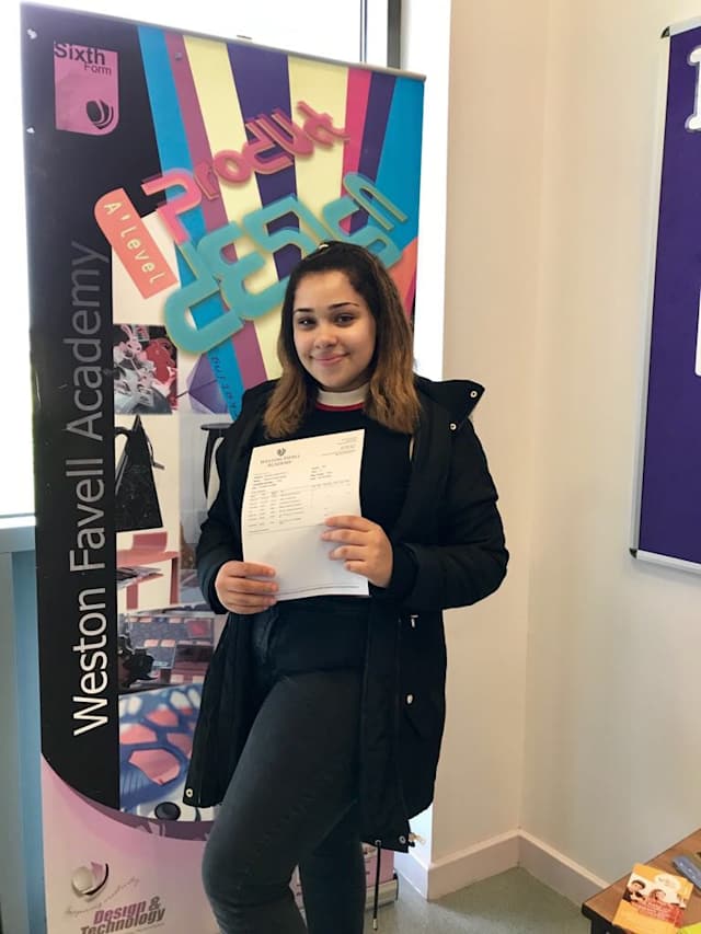  Shioma Okoye, was celebrating outstanding A-level results today and will go to study law.