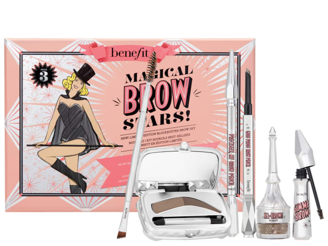 This limited edition brow set contains 5 full-size benefit favourites! From brow pencils to powders to gels and more, this set has everything you need to transform your brows... all in an adorable magic brow trunk. Set contains: Foolproof Brow Powder, Goof Proof Brow Pencil, Ka-BROW!, Gimme Brow+, Precisely, My Brow Pencil and an Angled Brow Brush & Spoolie. RRP: £49.50 allbeauty price: £44.55 