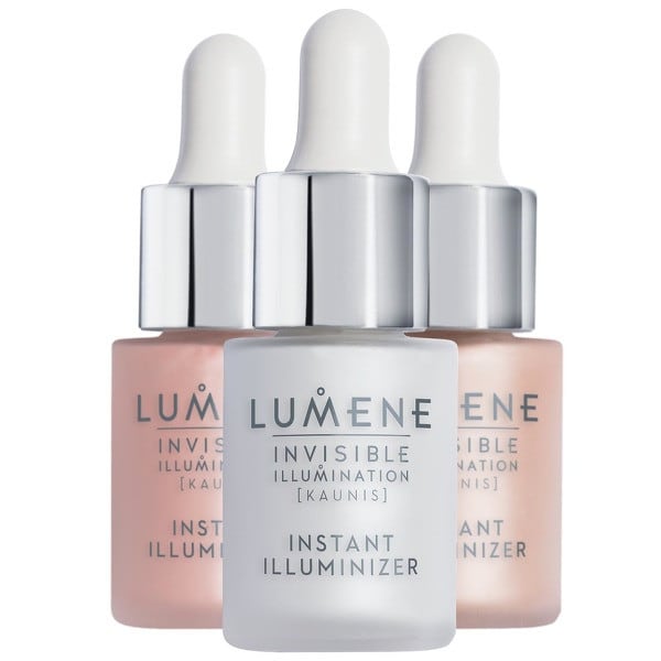 Create an instantly luminous complexion with these lightweight, effortlessly blendable highlighter drops. A liquid highlighter, each shade contains pearlescent luminizing pigments to create natural, radiant-looking skin. Use Instant Illuminisers alone or mix with your foundation for a naturally dewy finish. Enriched with pure Arctic Spring Water and Antioxidant-rich Arctic Cloudberry to hydrate and perfect your skin's natural radiance for a more even and luminous-looking complexion.RRP: £22.50 allbeauty price: £18.00 