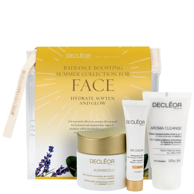 Decleor Radiance Boosting Summer Collection This pretty gift set includes some of Decleor's most coveted products, including their award-winning BB cream! Ideal for those with already medium-toned skin or saving for when she's got a bit of a tan, mum will love this hydrating gift set that will leave skin glowing. Set includes: Aurabsolu Intense Glow Awakening Cream (50ml), Aroma Cleanse 3 in 1 Hydra-Radiance Smoothing and Cleansing Mousee (50ml) abd BB Cream 25 Hour Moisture Activator Medium (15ml).RRP: £53.00 allbeauty price: £29.95 