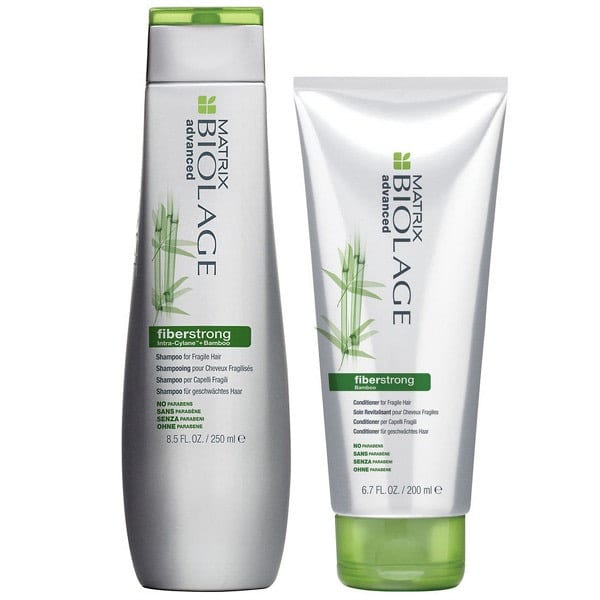 Matrix Biolage FiberStrong - Duo set Shampoo 250ml & Conditioner 200ml It may not give you superpowers, but this shampoo and conditioning set is enriched with inta-cylane + bamboo extract and ceramides, providing great fortification for fragile hair.  Good to know:  Free from parabens, this set uses botanicals to remove impurities and strengthen hair. RRP: £25.80 allbeauty Price: £17.95 