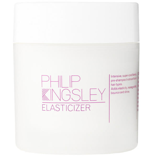 Philip Kingsley Elasticizer 150ml  Phillip Kingsley’s Elasticizer is a pre-shampoo treatment which was originally developed for Audrey Hepburn in 1974 as a solution to soothe damaged hair from over styling on set. How Hollywood! This conditioning treatment is perfect for when you need to plump up and moisturise your locks. Apply once a week to restore flexibility, bounce and shine to damaged hair.  Top tip :  If you like scented treatments, then try the Pomegranate and Cassis Elasticiser to add an extra touch of glamour to your routine! RRP: £33.00 allbeauty price: £28.05  *Also available in  Pomegranate & Cassis ,  Coconut Breeze  and  Geranium & Neroli 