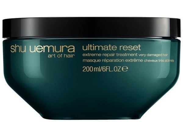Shu Uemura Ultimate Reset Extreme Strength Repair Masque 200ml  This extreme strength mask is ideal for hair damaged by bleach, colour or heat from straightening - it softens hair whilst also assisting to minimise split ends and hair breakage. Apply to clean damp hair after washing, leaving the masque on for 5-10 minutes before rinsing thoroughly. Did you know?  The Shu Uemura range is named after the Japanese make up artist & hair stylist of the same name, Mr. Shu Uemera. The masque is enriched with Japanese-sourced rice extract, an ingredient which is highly valued in Japan for its beautifying properties. RRP: £45.90 allbeauty price: £33.30 