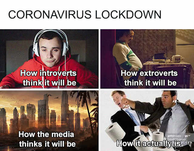 Introverts are trained for this, don't know abut extroverts...