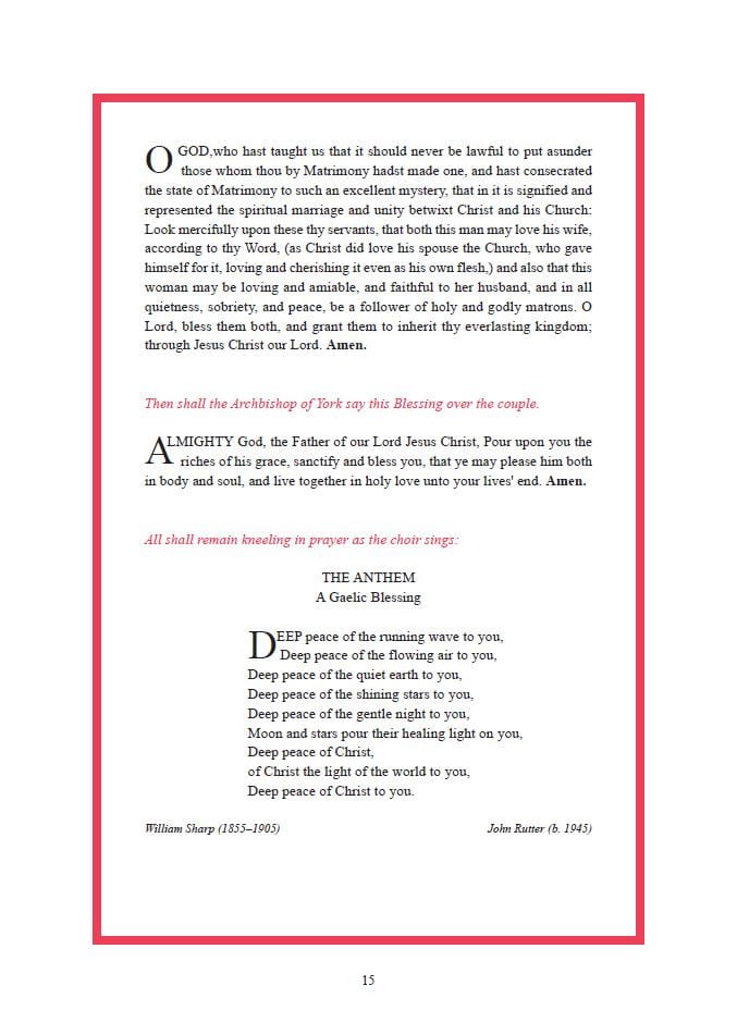 Royal Wedding Follow Along With The Full Order Of Service Uk News Sky News