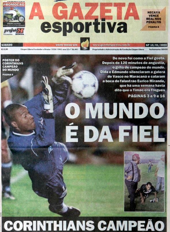 Corinthians campeão mundial em 2000: últimas notícias na Jovem Pan