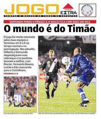 Saiba onde assistir à reprise da final do Mundial 2000 entre Corinthians e  Vasco neste domingo - Central do Timão - Notícias do Corinthians