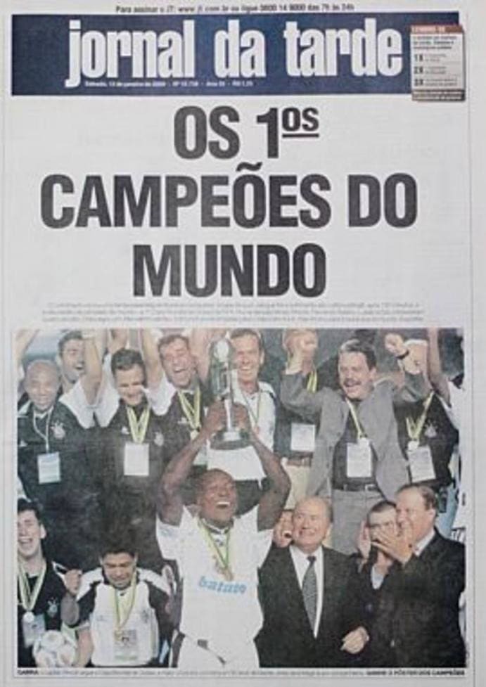 Pôster Corinthians Campeão Mundial 2000 30x40cm