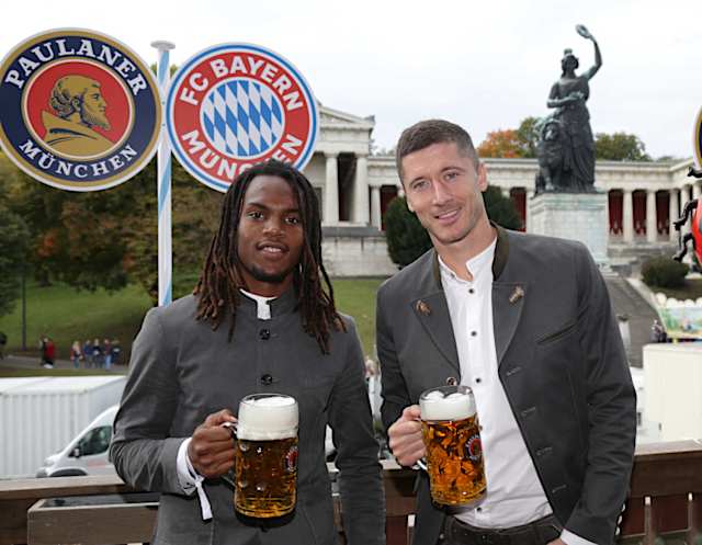 Bayern Munich At Oktoberfest Stars Don Lederhosen And Drink Litres Of Beer