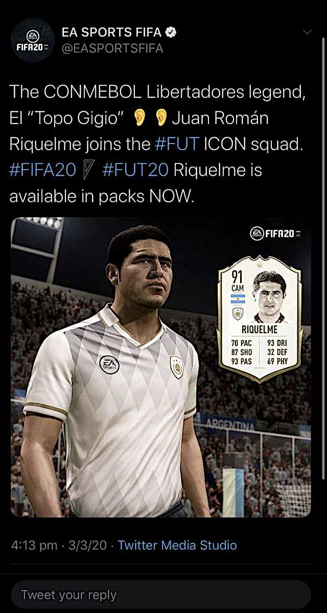 Descuido Da Ea Revela Chegada De Riquelme Em Fifa 20