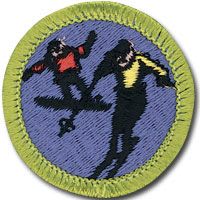 It was actually a pretty sad day for boy scouts when this badge was eliminated in 1999. The BSA lumped it in snowboarding for the Snow Sports badge, making it a lot harder to get a badge for it.