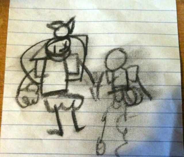 This kid apparently has a "shadow friend" not an imaginary friend that she sees when she's at her mom's house.