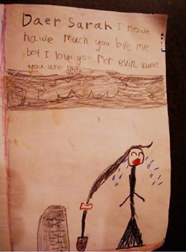 Another well-meaning kid with a morbid imagination...