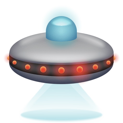 Last but not least, the humble UFO, here to take us all to the stars...