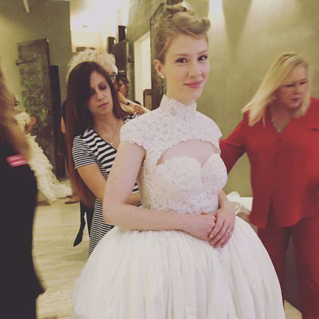 Submitted by Lindsay Hinz This toilet paper wedding dress is a dream ballgown with a unique turtleneck, cutouts, a sweetheart neckline and structured cap sleeves. Not to mention a voluminous skirt that would float through any princess's dreams!