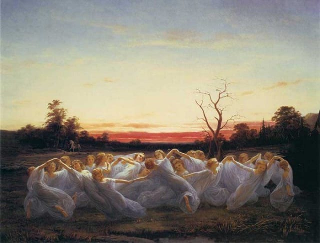 Baile de las hadas, por Nils Blommér (1816-1853).