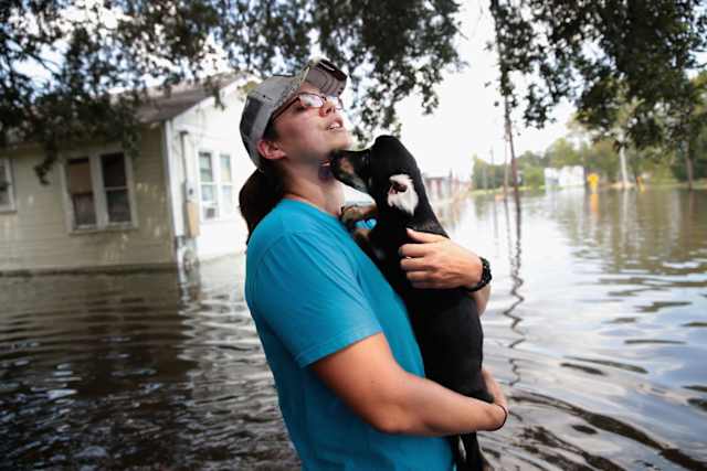 This little dog showered its rescuer in happy licks as thanks for saving its life.