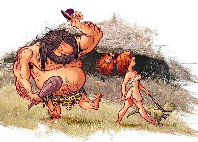 Amor cavernícola - Autor: Santiago Verdugo.-