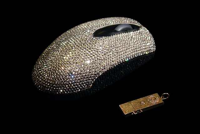 CRYSTAL COVERED COMPUTER MOUSE﻿