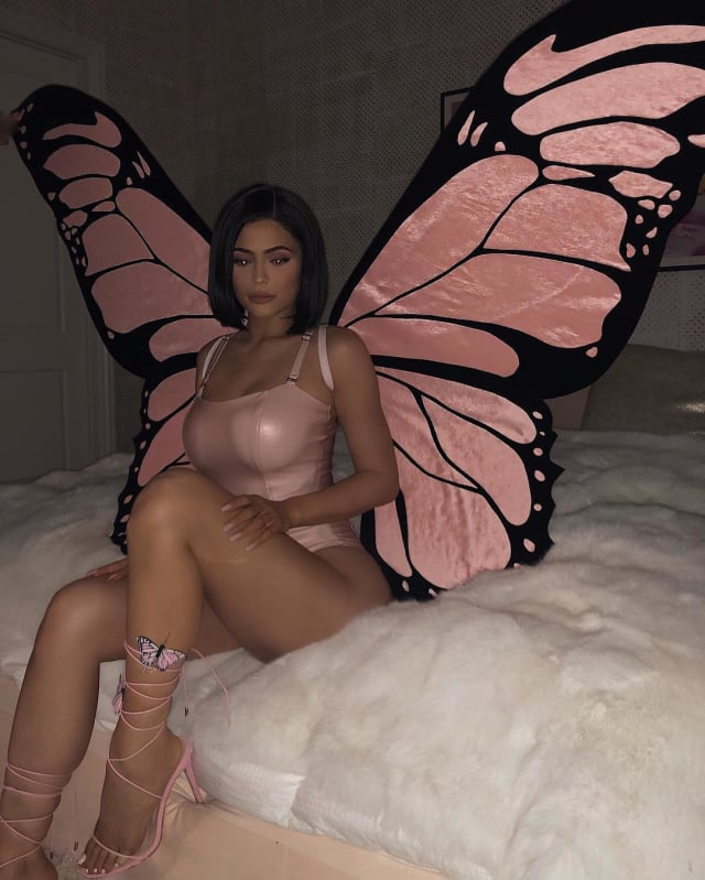 La celebridad estadounidense personificó a una sexy mariposa 