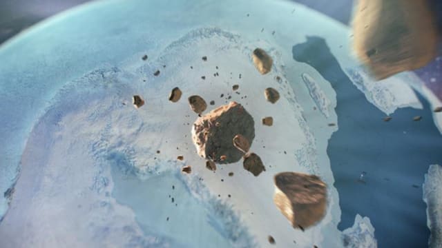 Un equipo internacional de investigadores  descubrió  bajo una espesa capa de hielo en el noroeste de Groenlandia un gigantesco cráter formado hace menos de 3 millones de años por el impacto de un meteorito de hierro.