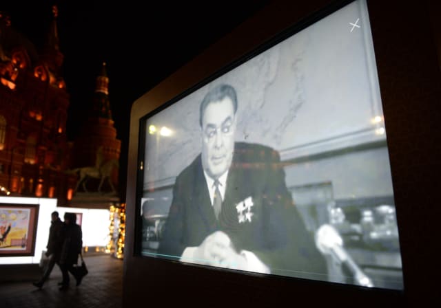 Discursos históricos de Año Nuevo, en exhibición en la Plaza del Manège de Moscú 