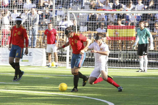 Partido entre España y Rusia en el último Mundial celebrado en Madrid. FOTO: Javier Regueros / ONCE