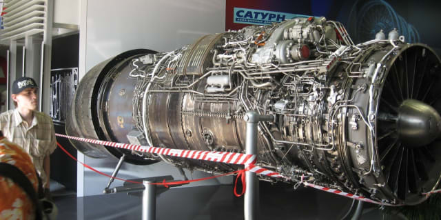 Motor AL-41F1 usado en el caza de la generación 4++ Su-35S. Lo más probable es que de momento el Ojotnik esté equipado con el mismo motor.  